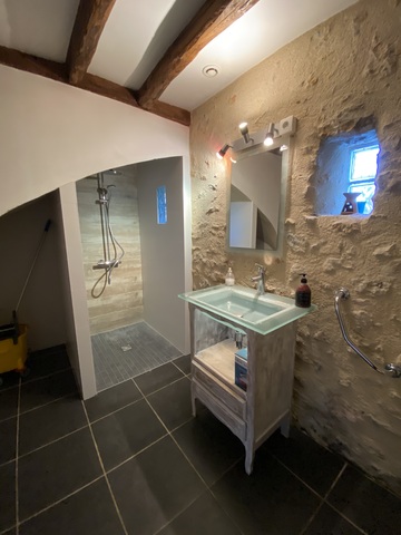 Nouvelle douche a l’italienne grand gîte